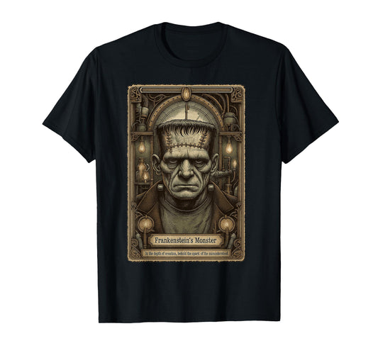 The Monster Frankenstein Vintage Halloween Tarot Card T-Shirt