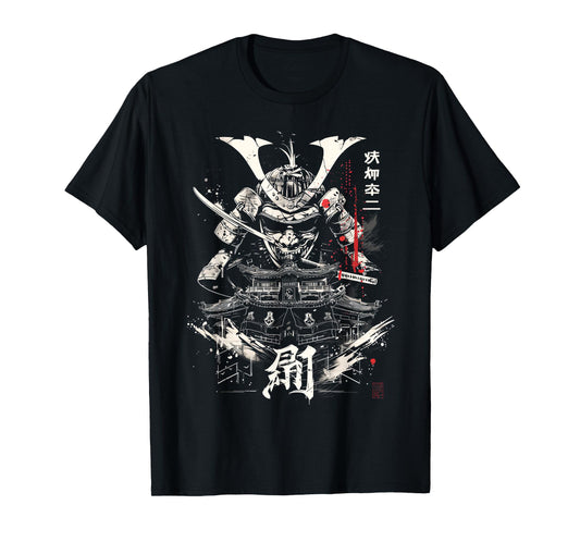 Anime Japanese Goth Castle Samurai Warrior T-Shirt