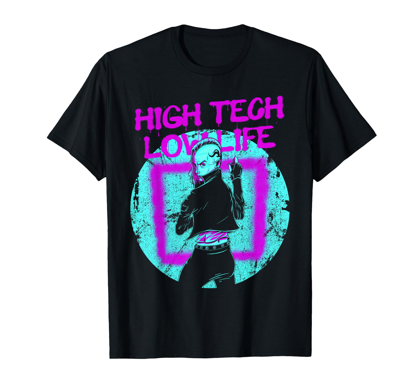 Cyberpunk High Tech Low Life Japanese Aesthetic Futuristic T-Shirt