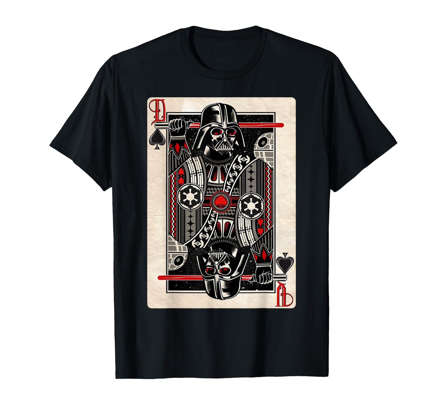 Star Wars Darth Vader King of Spades Playing Card Disney+ T-Shirt