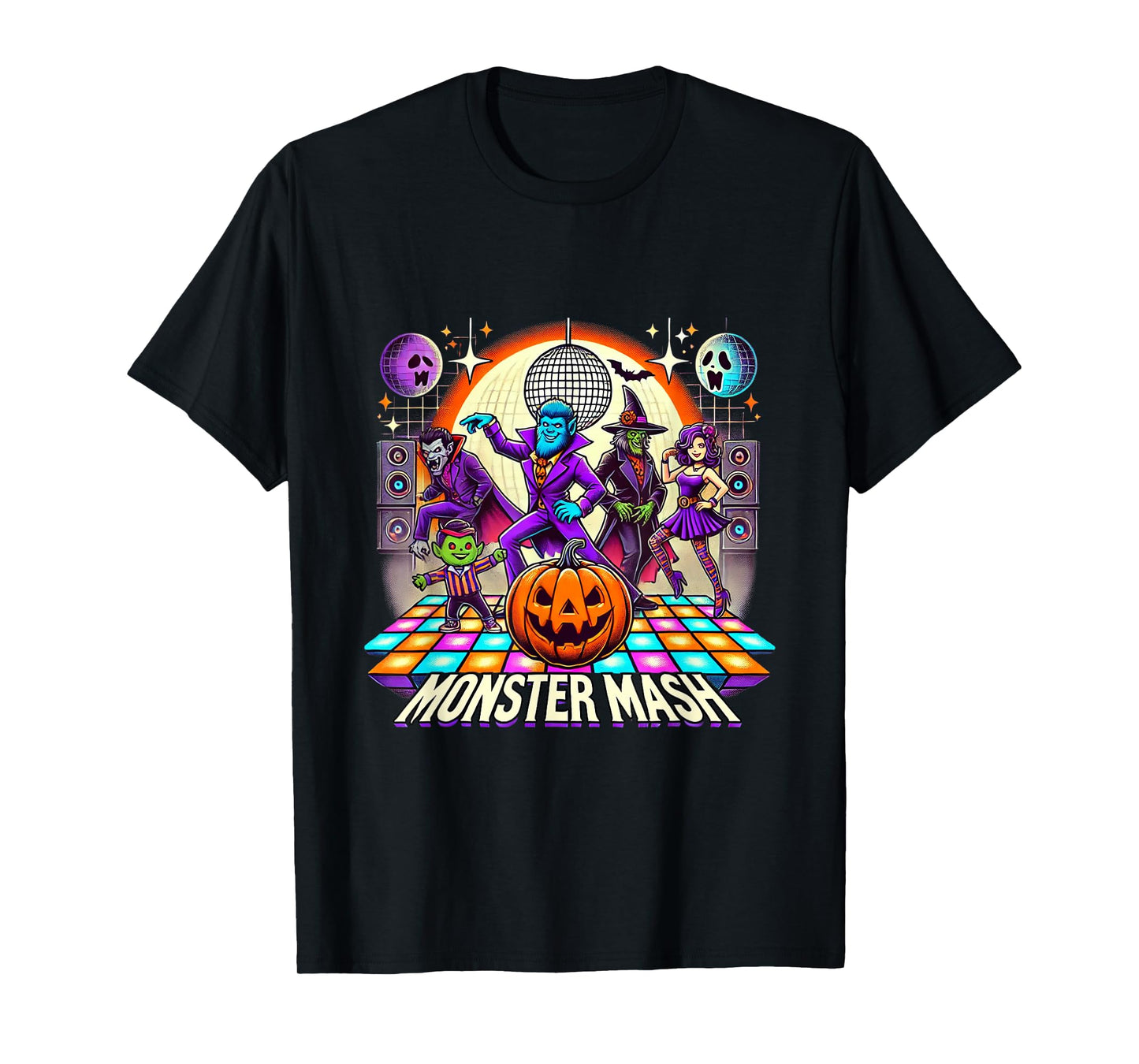 Monster Mash Vintage Ghost Halloween Funny T-Shirt