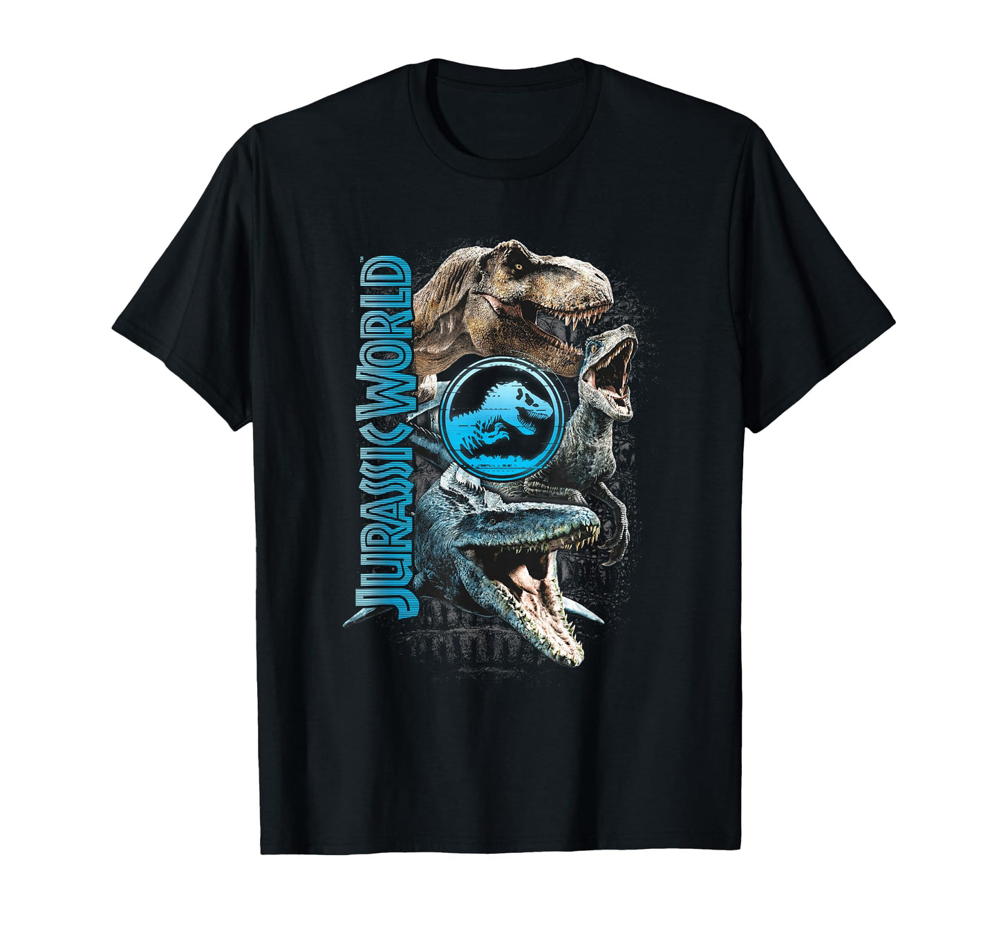 Jurassic World Two Dinosaur Logo Stack Graphic T-Shirt T-Shirt
