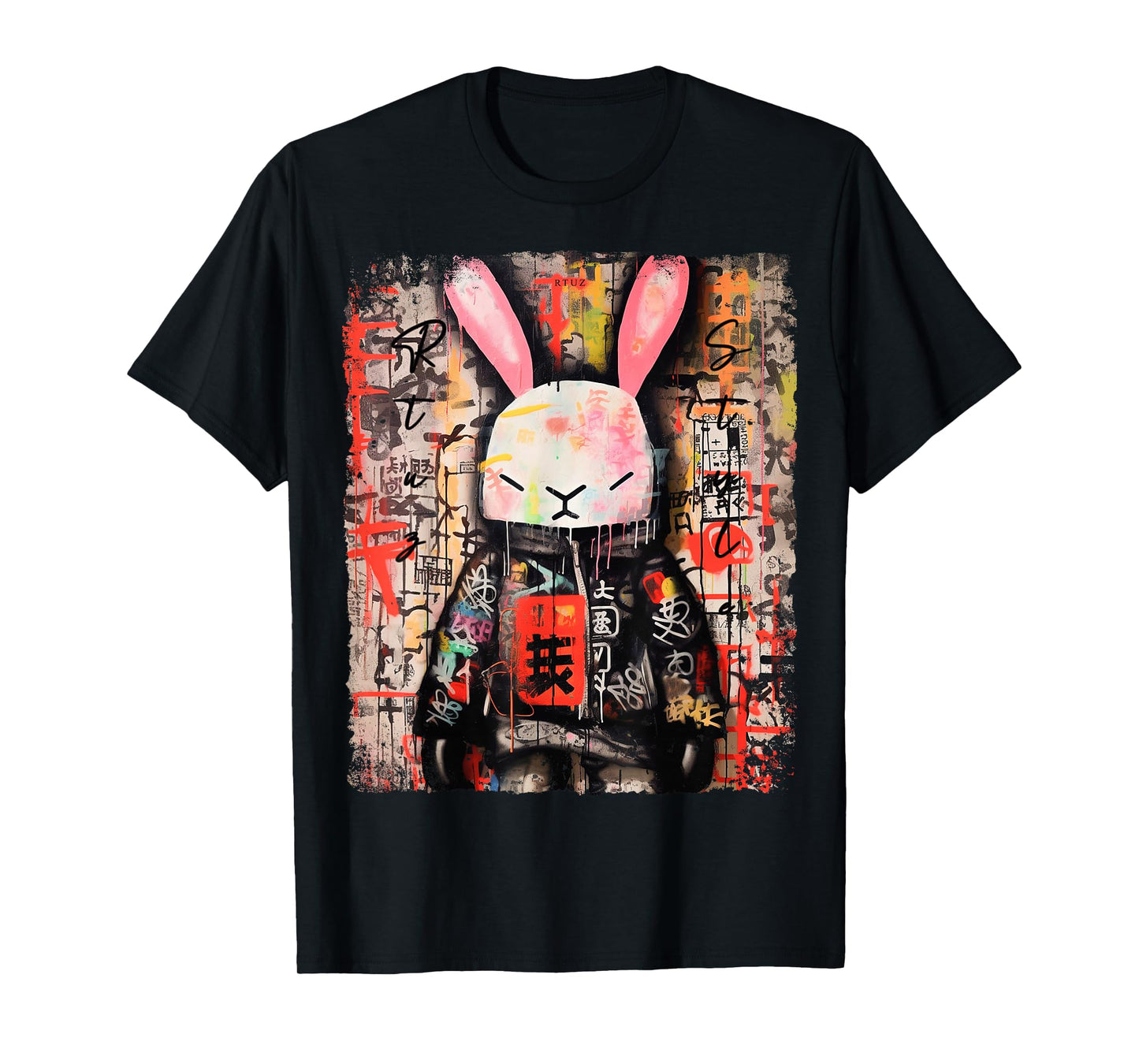 Hip Hop Y2K Rabbit Hipster Edgy Streetwear Bunny Samurai T-Shirt