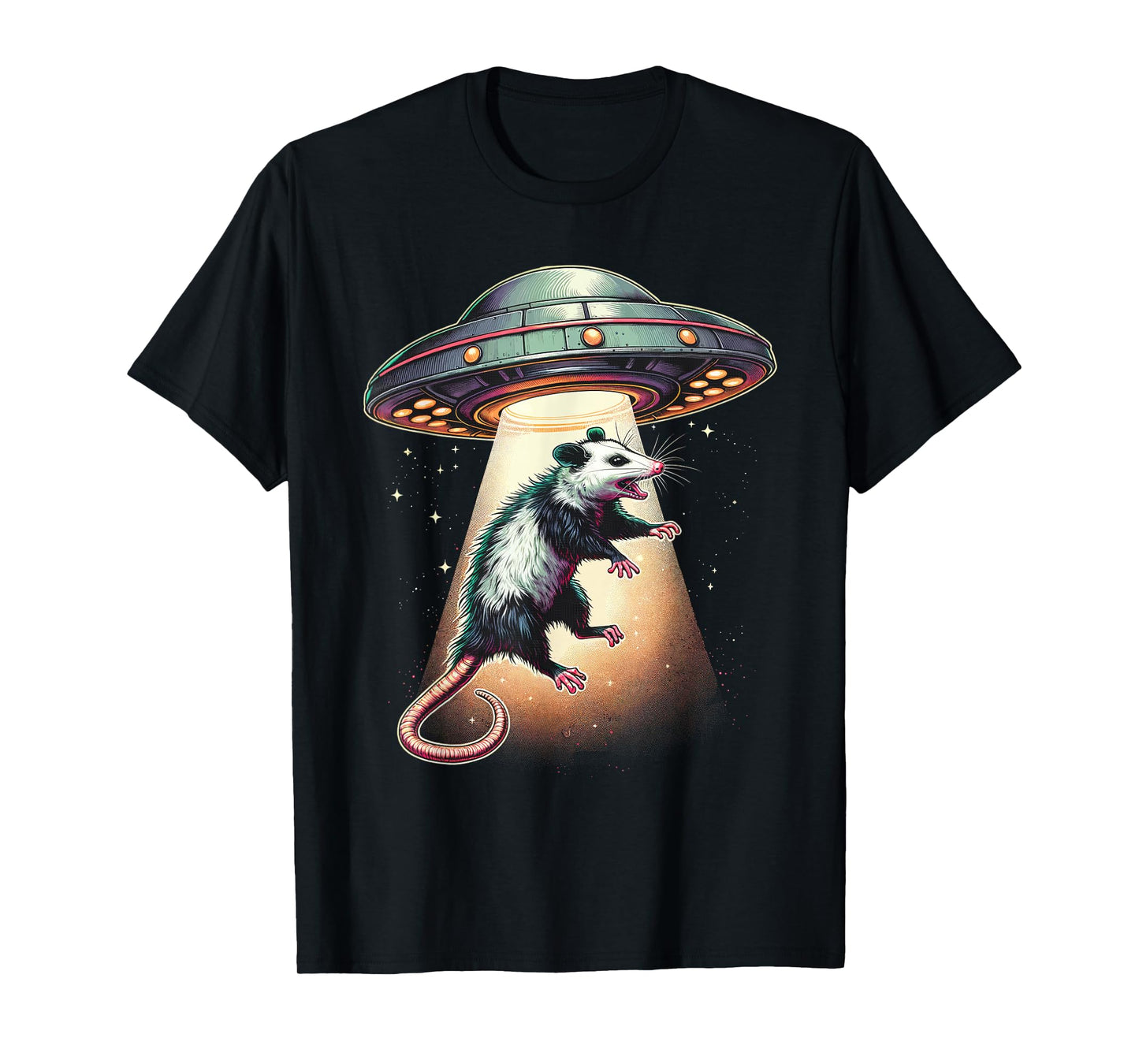 Opossum Funny Alien Abduction UFO Meme Possum Graphic T-Shirt