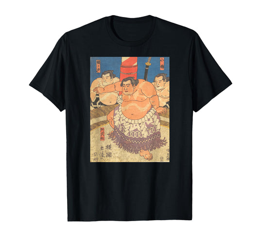 Sumo Wrestler Vintage Art I love Japanese Sumo Wrestling T-Shirt
