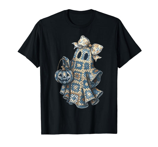 Ghost Coquette Crocheting Yarn Knitting Crafting Halloween T-Shirt