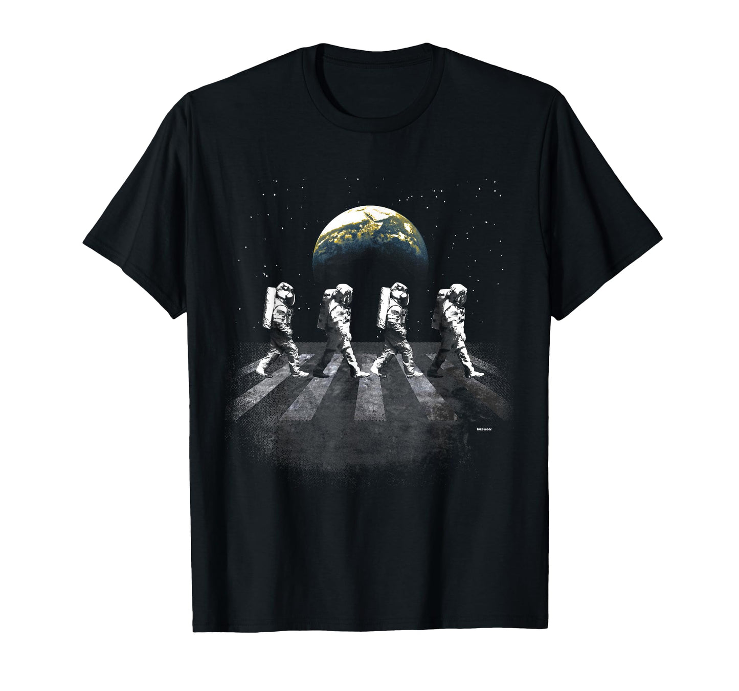 Astronauts in Walking in Space Earth Moon T-Shirt T-Shirt