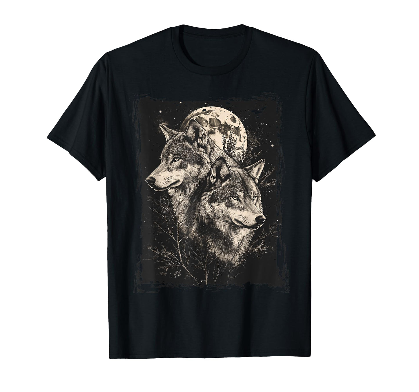 The Mountain Wolf Native American Wolf Wolves Lover Moon T-Shirt