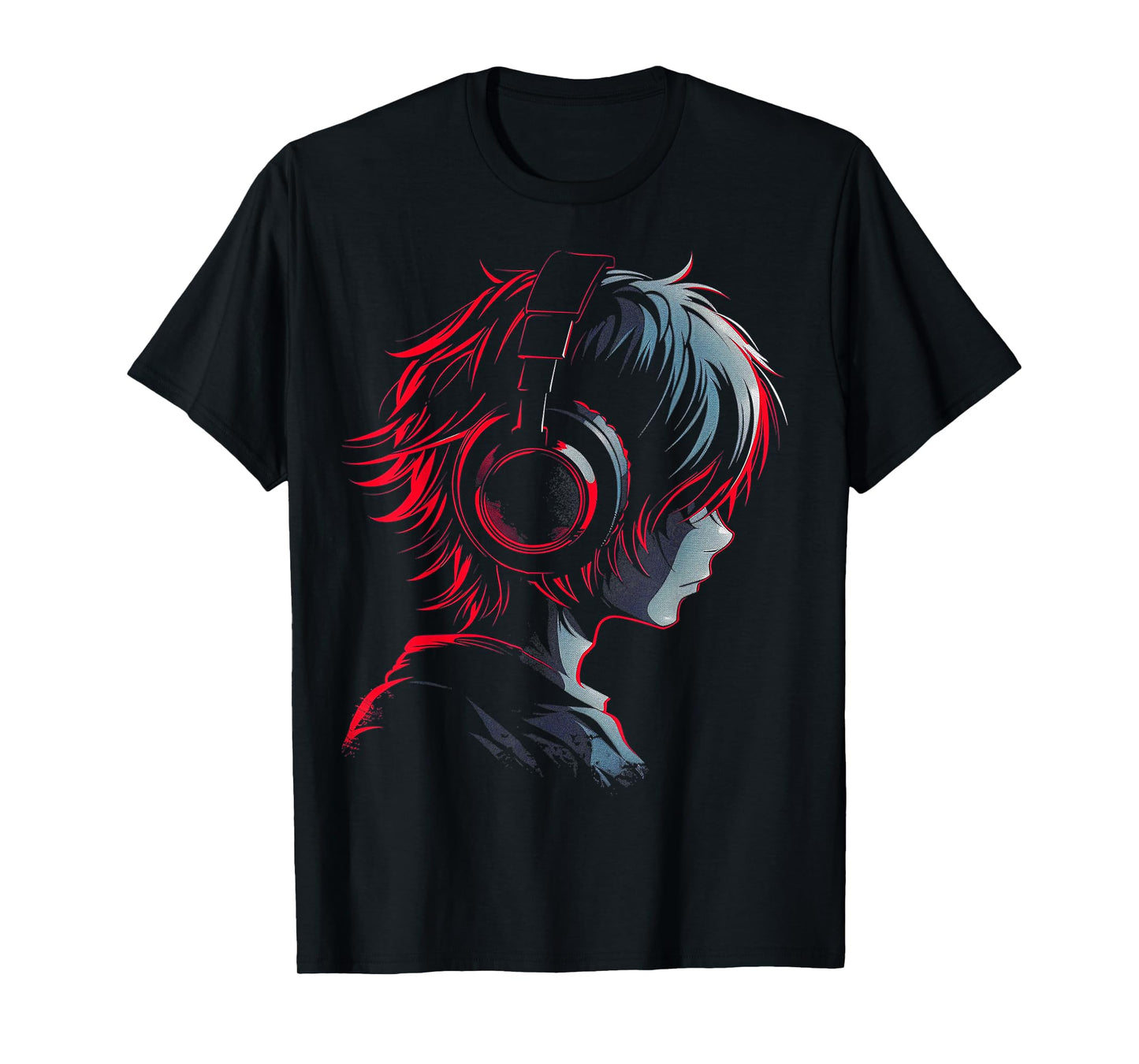Anime Manga Graphic Headphone Artwork Anime T-Shirt