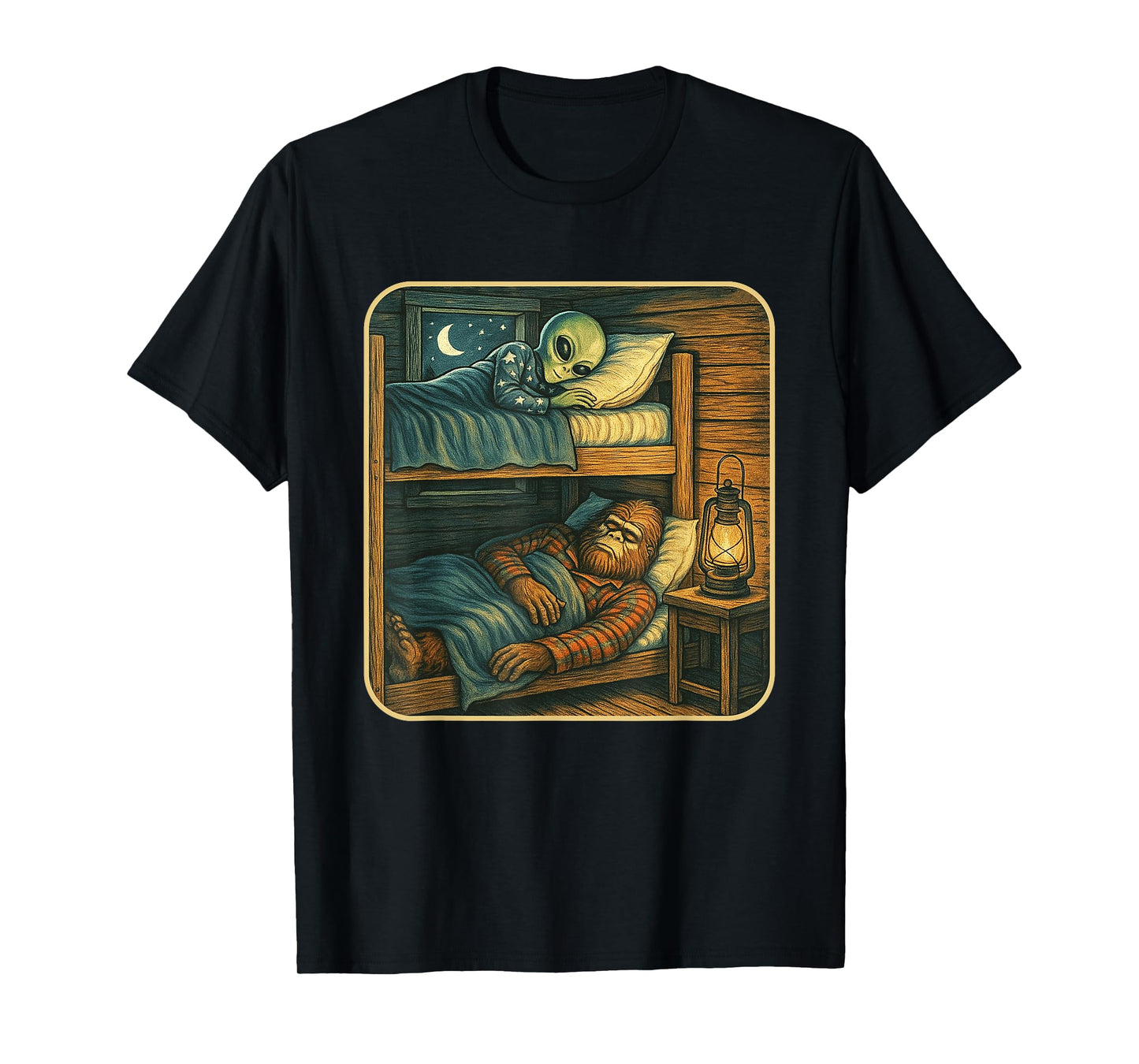 Mens Boys Sleep Shirt Bigfoot Kids Men Pajama Shirt PJ T-Shirt