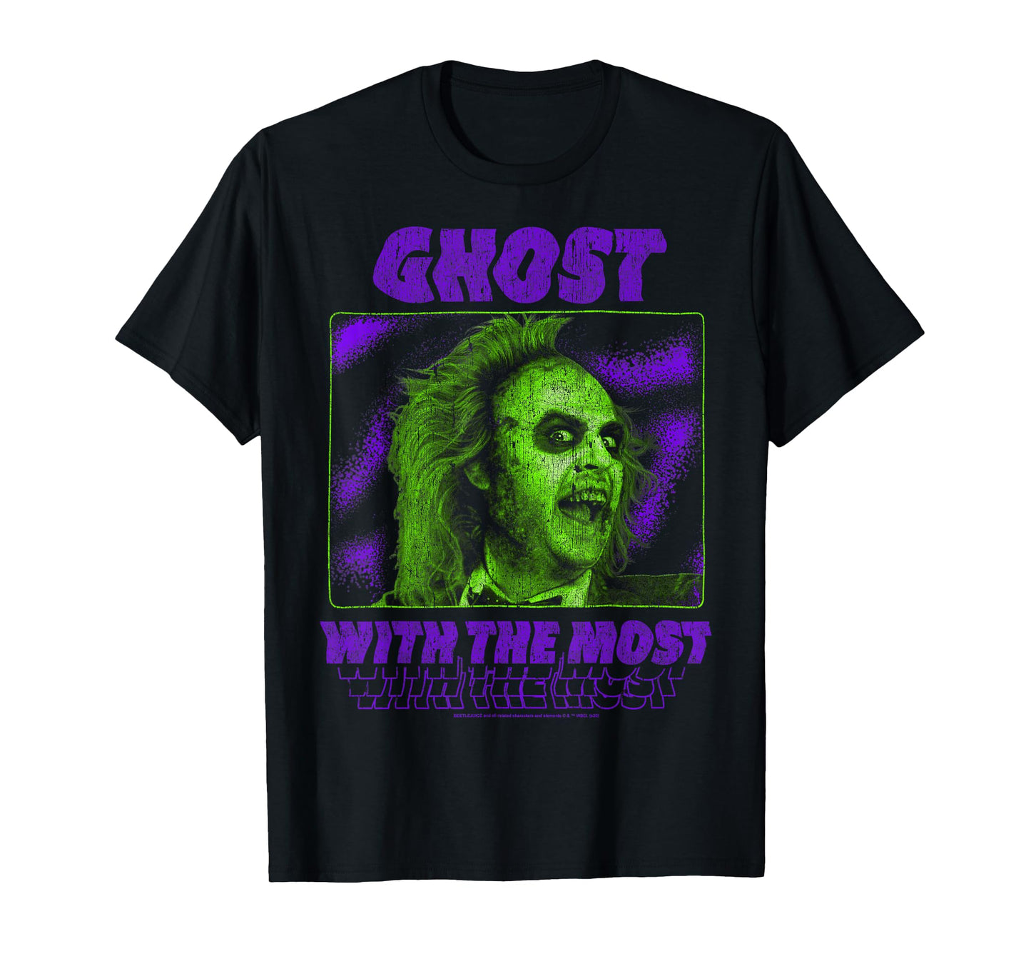 Beetlejuice Ghost With The Most Neon Poster T-Shirt