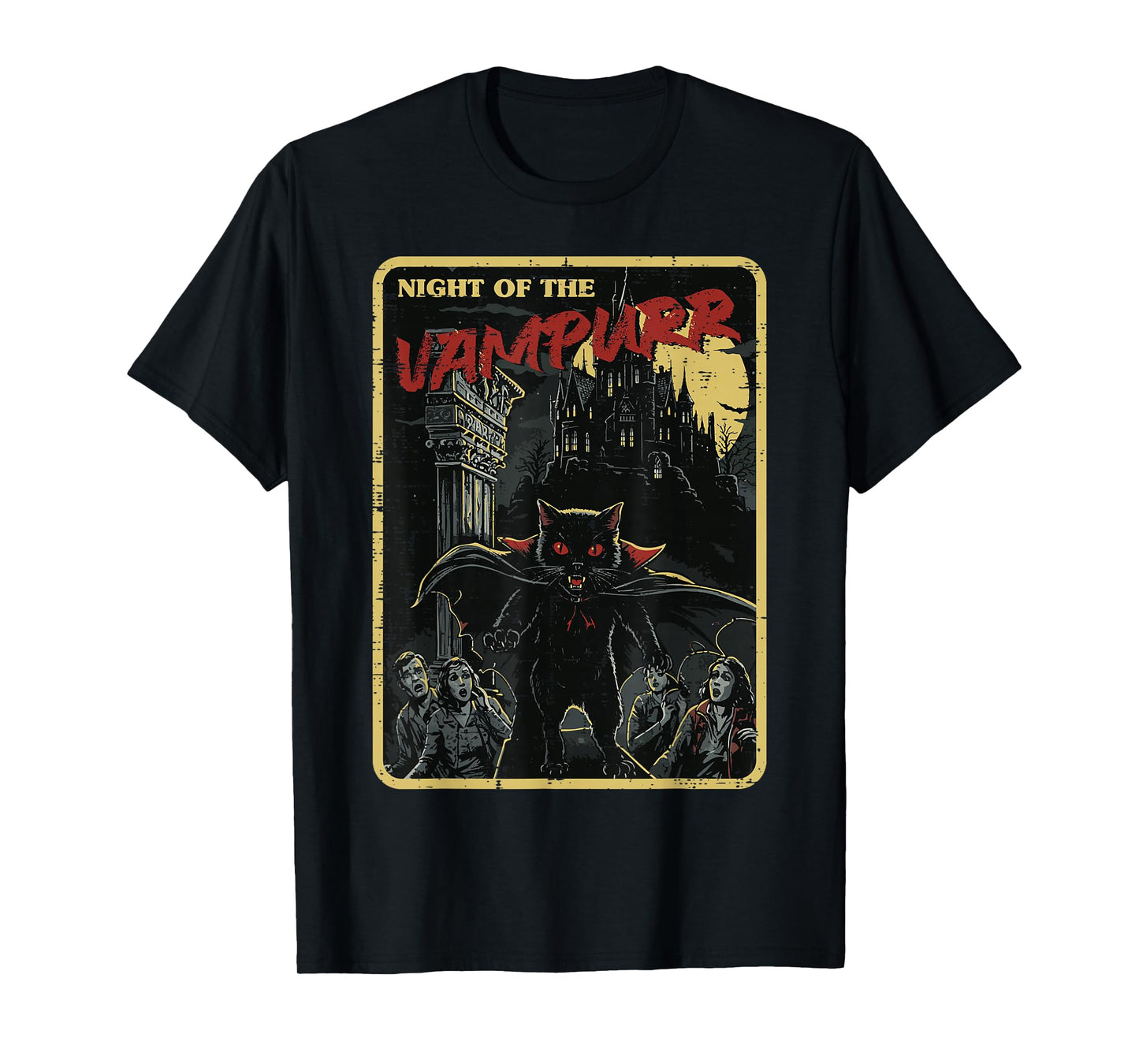 Halloween Cat Night of Vampurr Vampire Costume Men Women Kid T-Shirt
