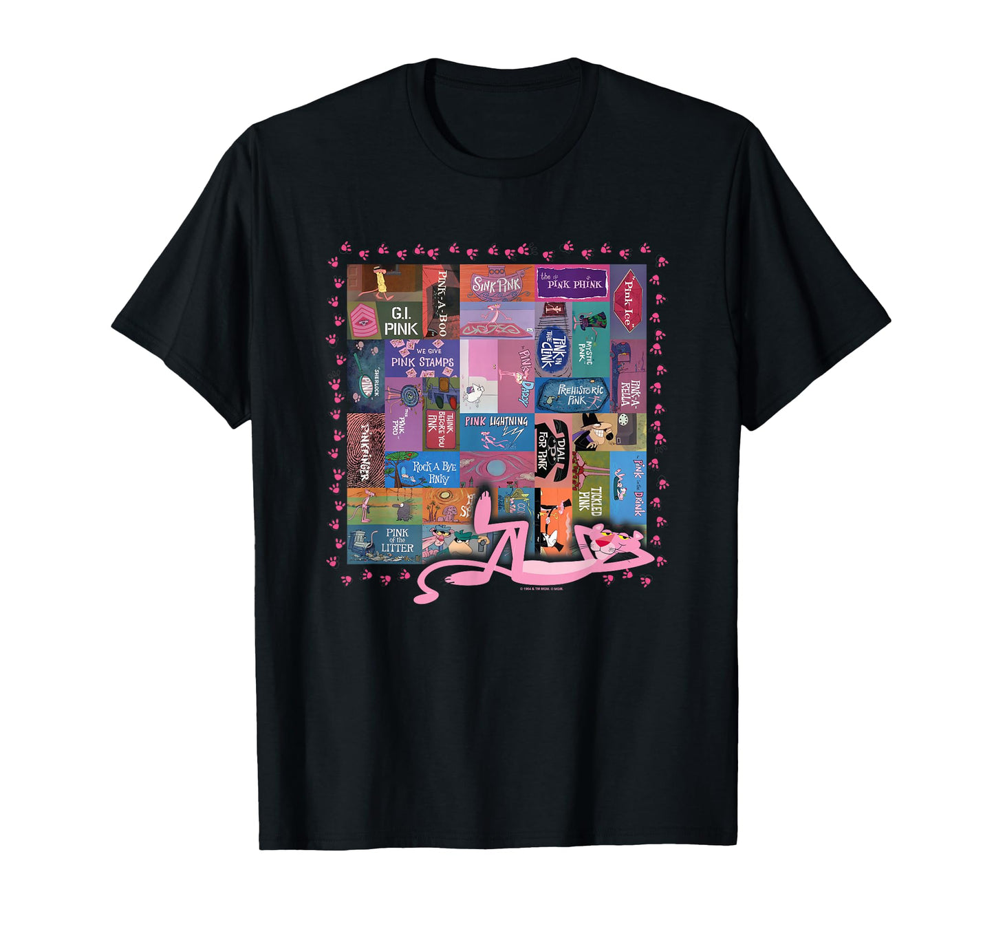 Pink Panther Vintage Titles T-Shirt Small