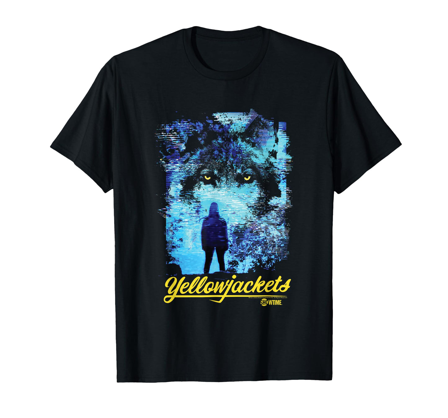 Yellowjackets Distorted Wolf with Logo T-Shirt