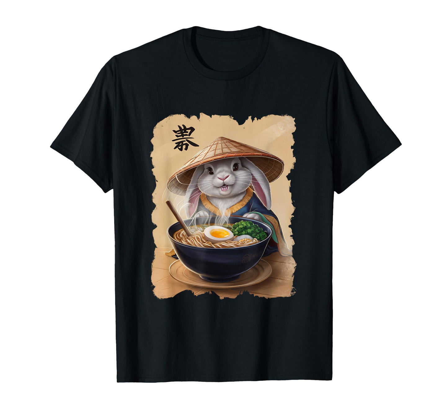 Bunny Men Woman Kawaii Eating Ramen Japanese Rabbit T-Shirt
