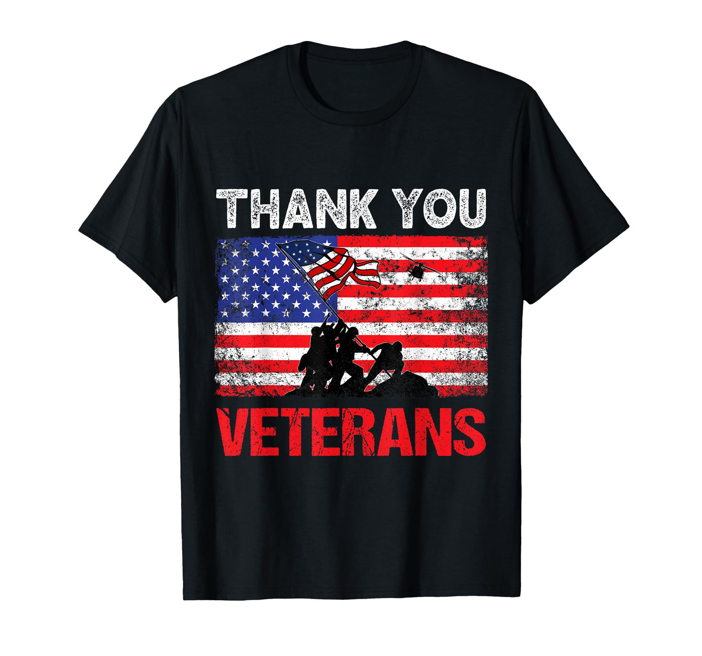 Thank You Veterans Service Patriot Veteran Day American Flag T-Shirt
