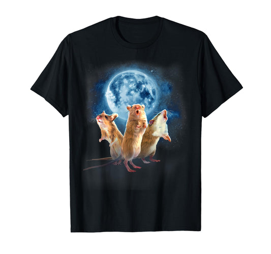 Funny Mouse Shirt - Mouse Shirt - Mice Howling at the Moon T-Shirt