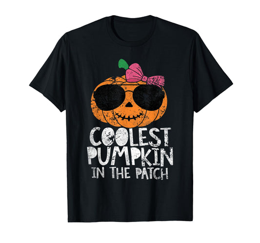 Kids Coolest Pumpkin In The Patch Halloween For Girls Teens T-Shirt