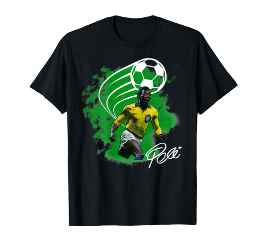 Pele_Brasil_004_Back Printed T-Shirt