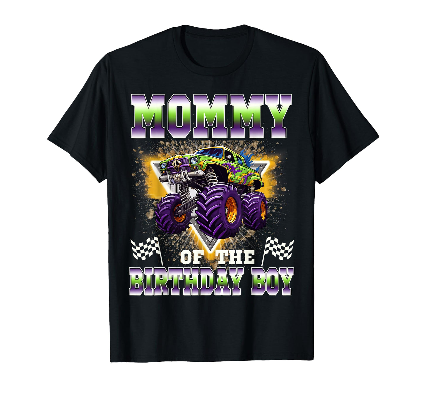 Mommy of The Birthday Boy Monster Truck Birthday Family T-Shirt