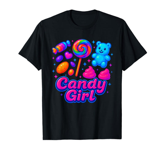 Candy Girl Sweet Lollipop Cotton Candy Cute Shirt T-Shirt