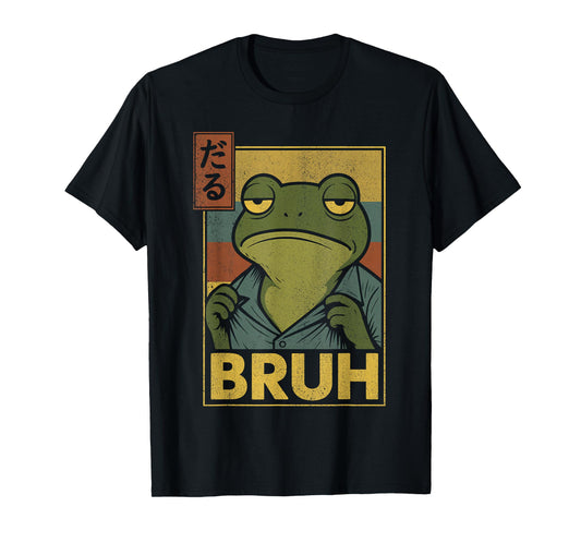 Funny Frog Bruh Teen Boys Girls Men Women Meme Japanese Anim T-Shirt
