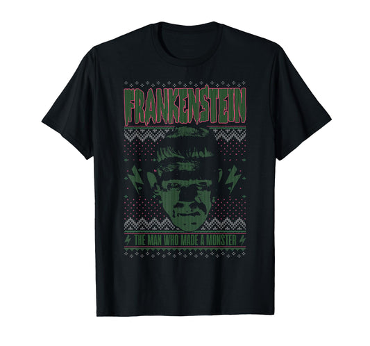 Universal Monsters Christmas Frankenstein Monster T-Shirt