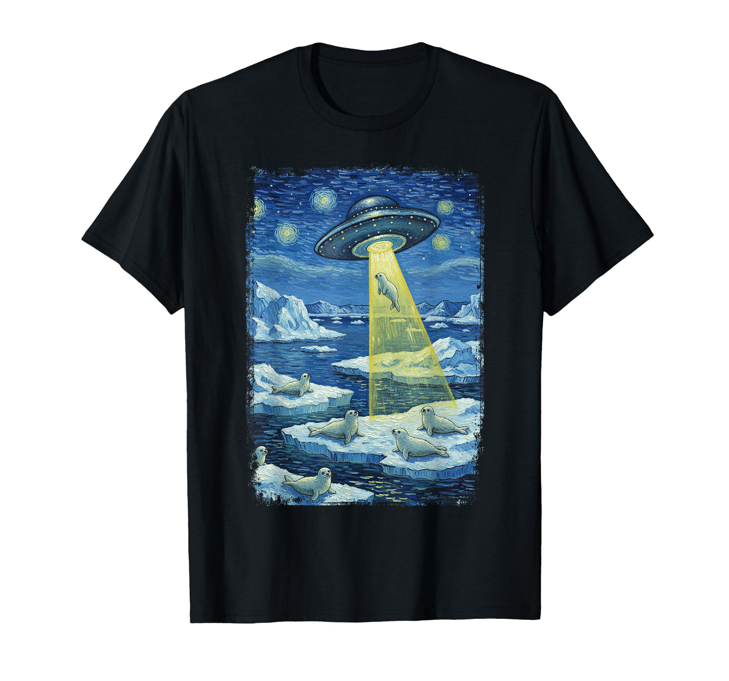 Alien Abduction Seal in Arctic T-Shirt