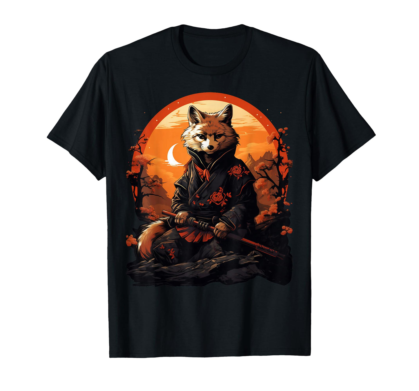 Japanese Kawaii Fox Warrior Ninja martial arts Fox T-Shirt