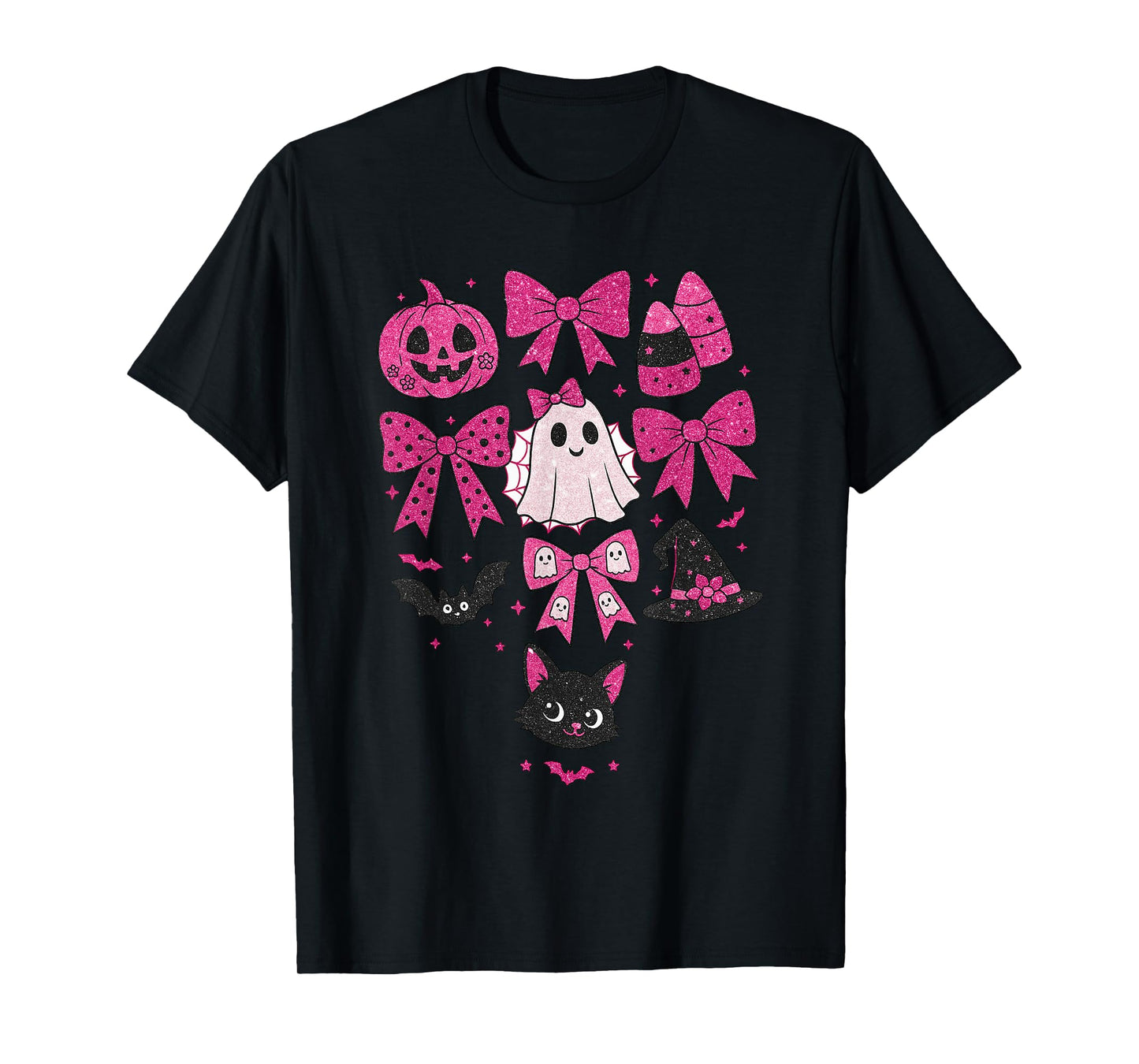Spooky Cute Pink Halloween | Kawaii Ghost Kitten T-Shirt