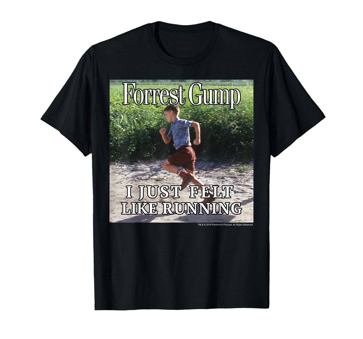 Forrest Gump Just Felt Like Running Photo Panel T-Shirt