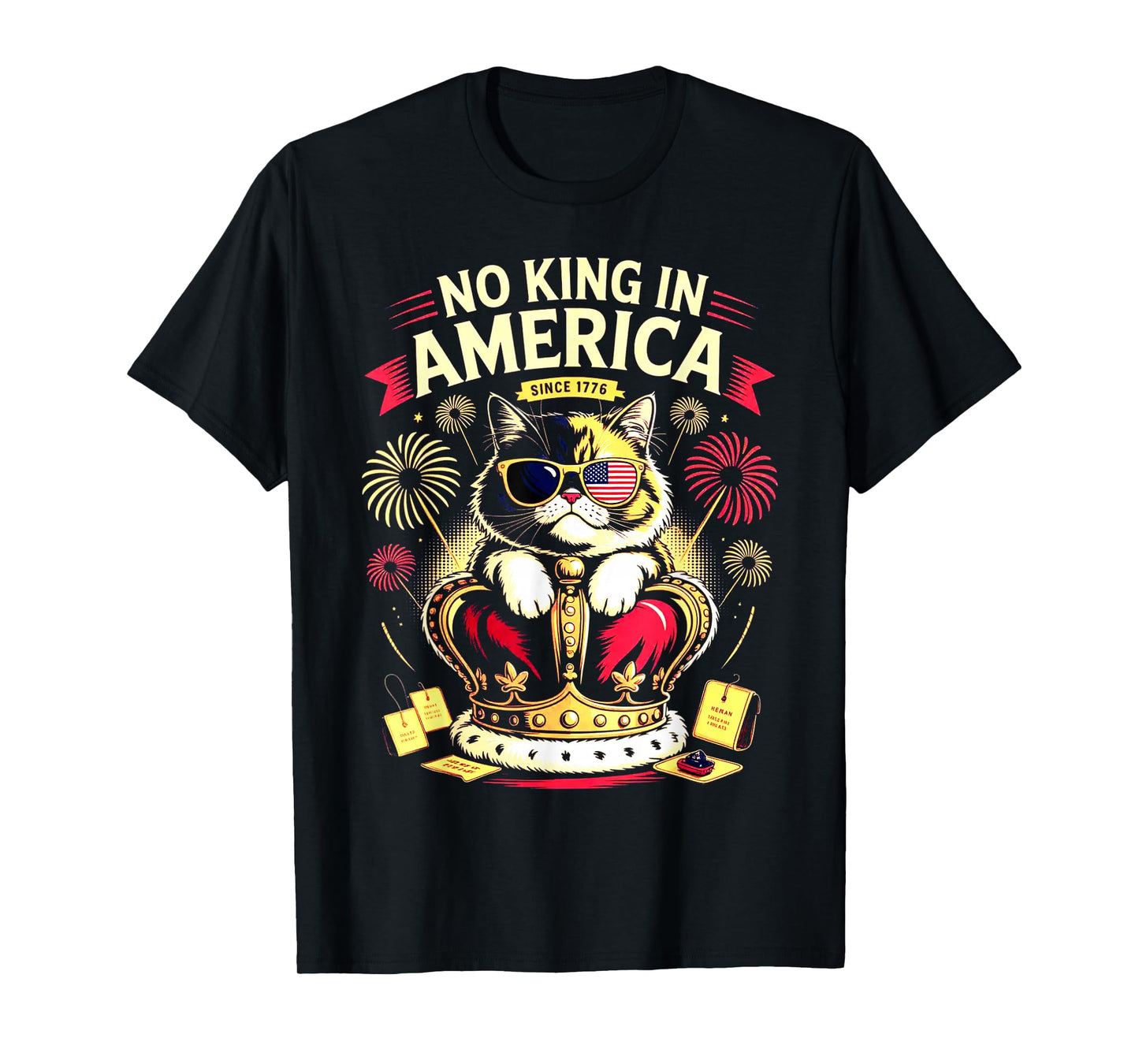 cat No Kings in America We The People Political Men Women T-Shirt