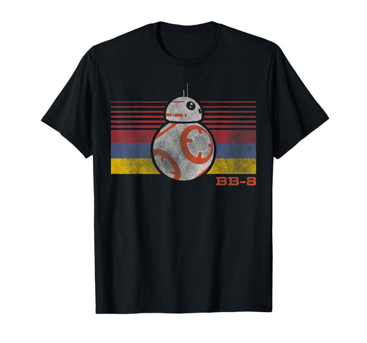 Star Wars BB-8 Retro Stripes Episode 7 Graphic T-Shirt