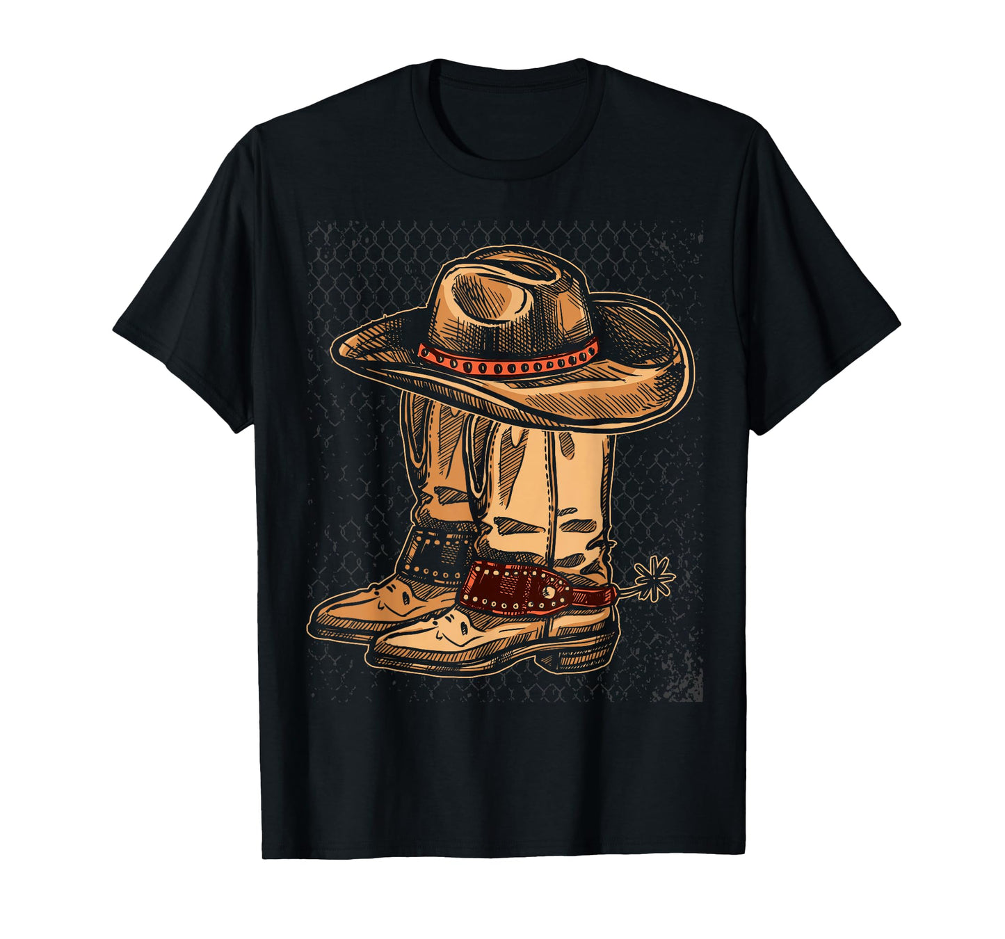 Rodeo Bull Riding Hat Line Dance Boots Cowboy T-Shirt