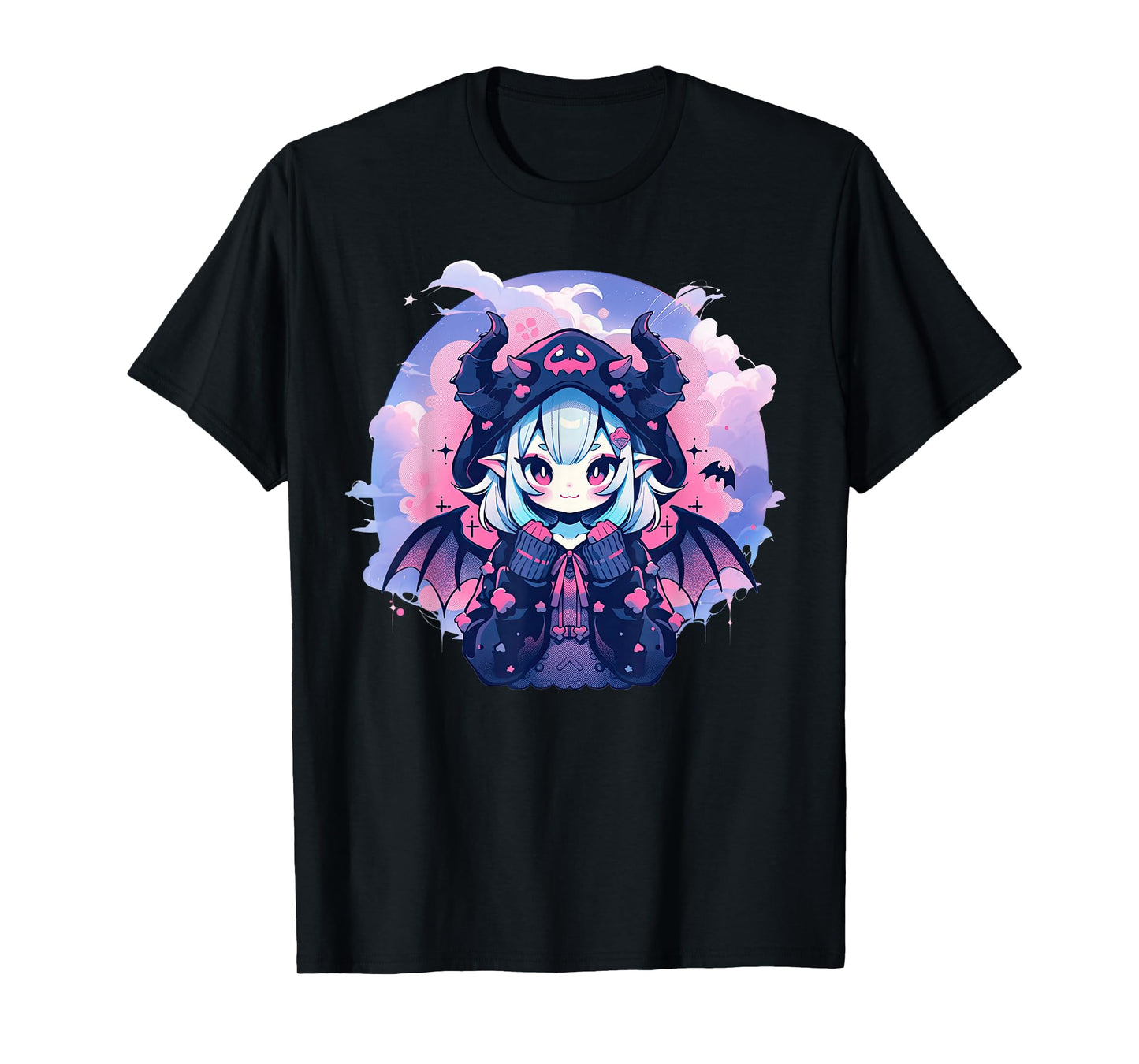 Anime Demon Girl Kawaii Succubus Pastel Goth Cute Witchcraft T-Shirt