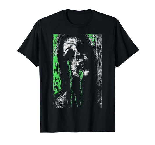 Horror Demonic Ghost Girl Grunge Alt Goth Occult Aesthetic T-Shirt