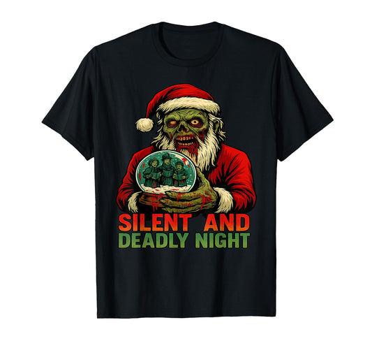 Zombie Santa Claus Dark Silent Deadly Night Christmas T-Shirt