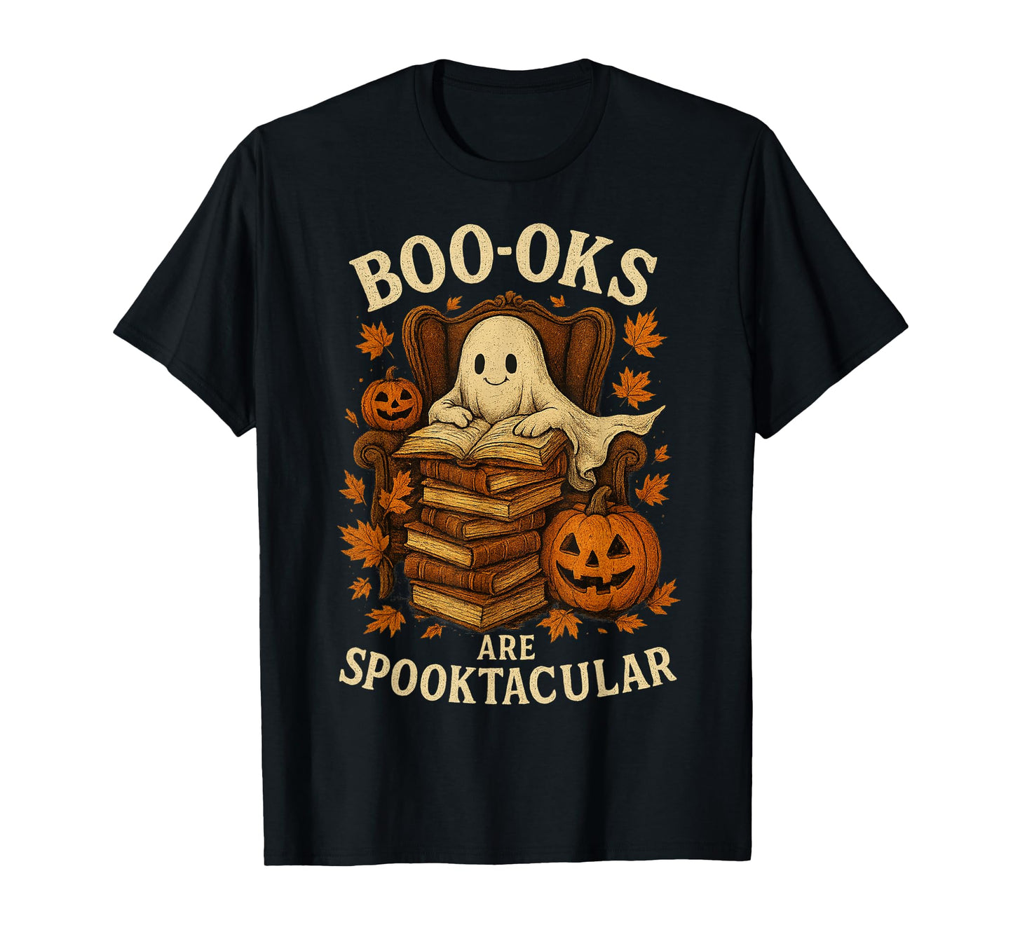 Books are Spooktacular Ghost Book Reading Halloween Teachers T-Shirt