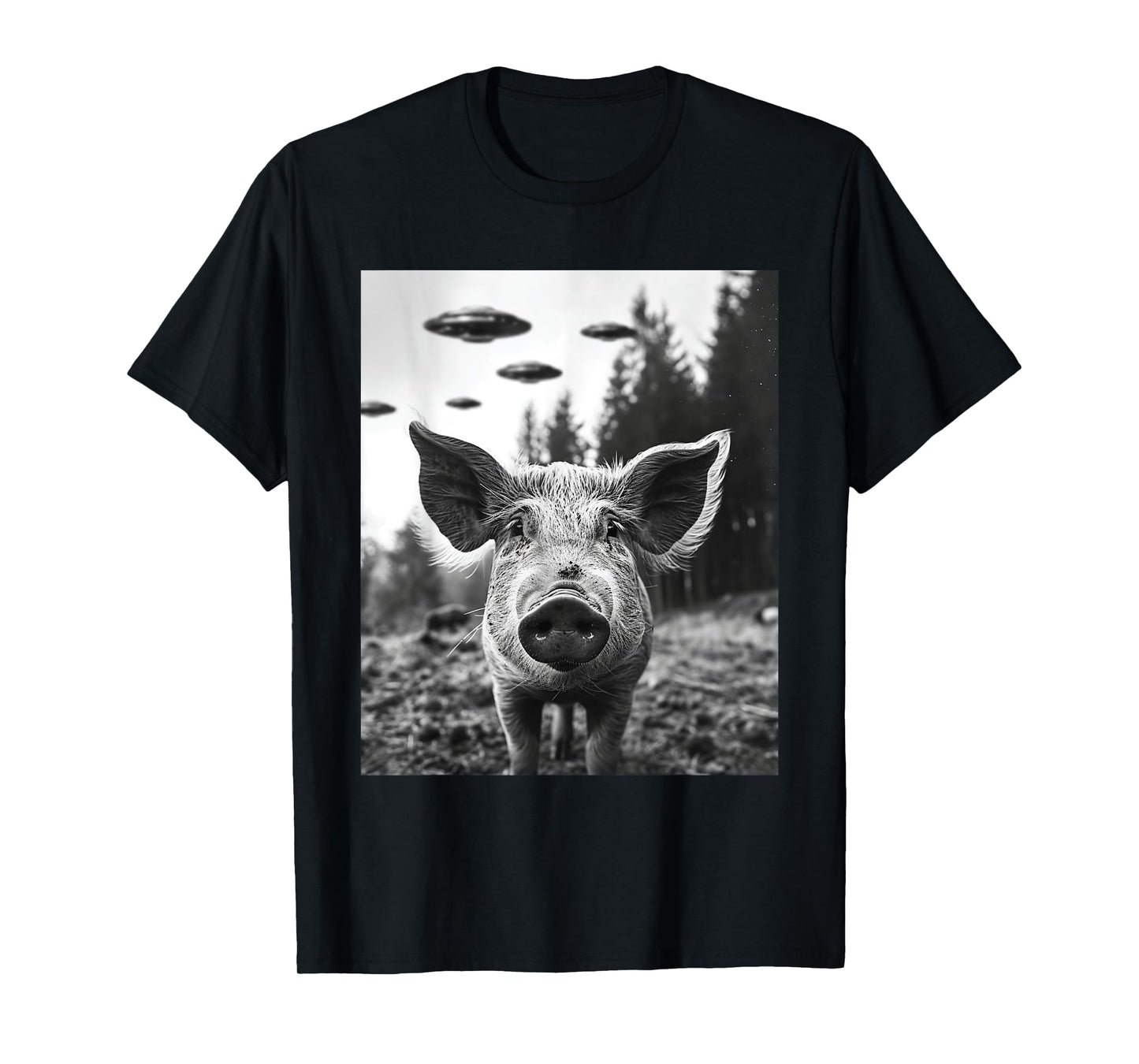 Pig Farmer Breeder - Funny Alien Selfie Kune Kune UFO T-Shirt