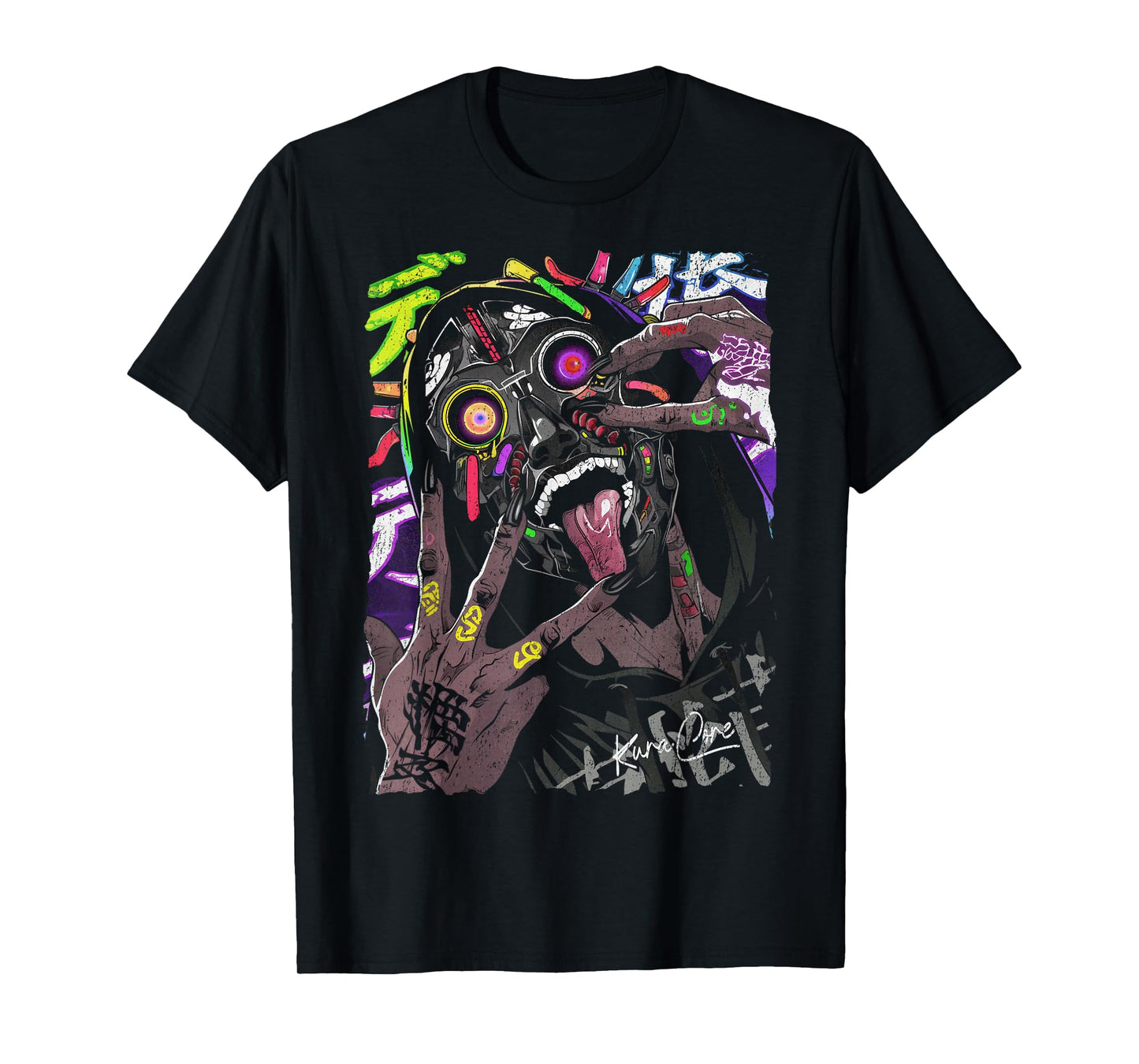 Japanese Streetwear Cyberpunk Y2K Techwear Retro Manga Anime T-Shirt