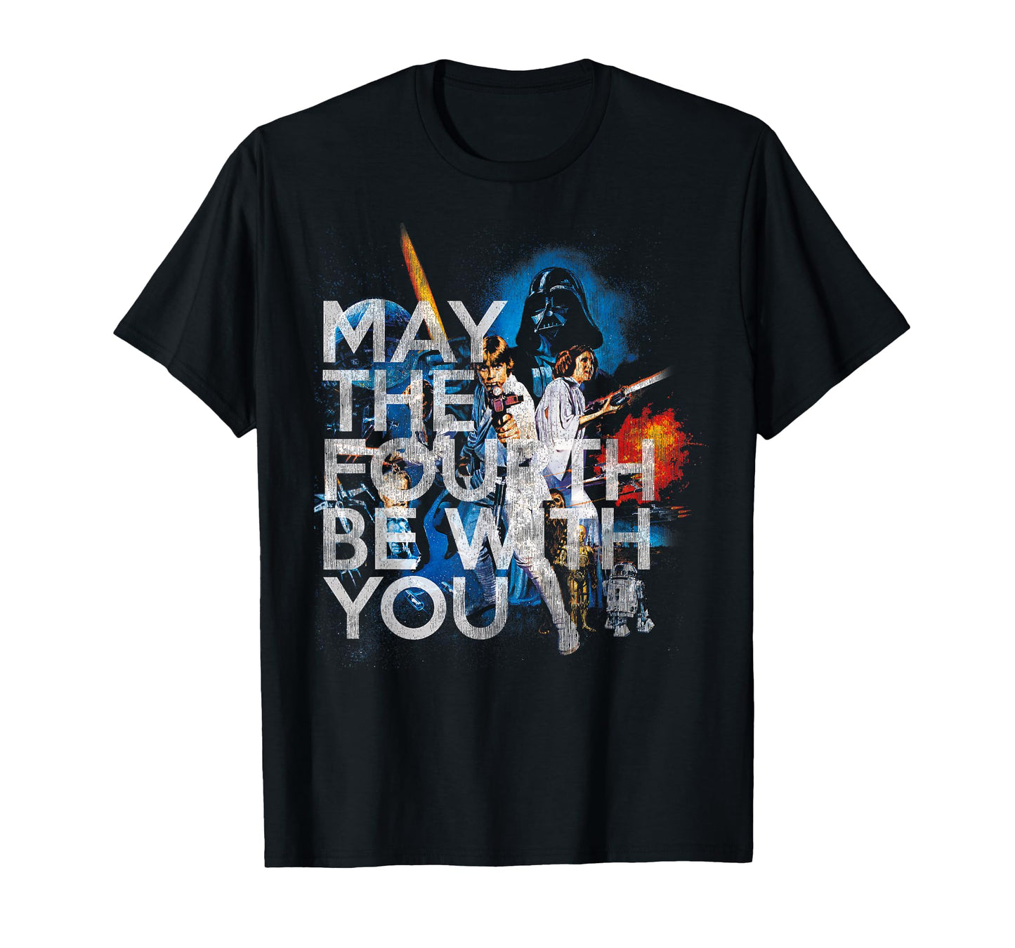 Star Wars May The Fourth Be With You Vintage Disney+ T-Shirt