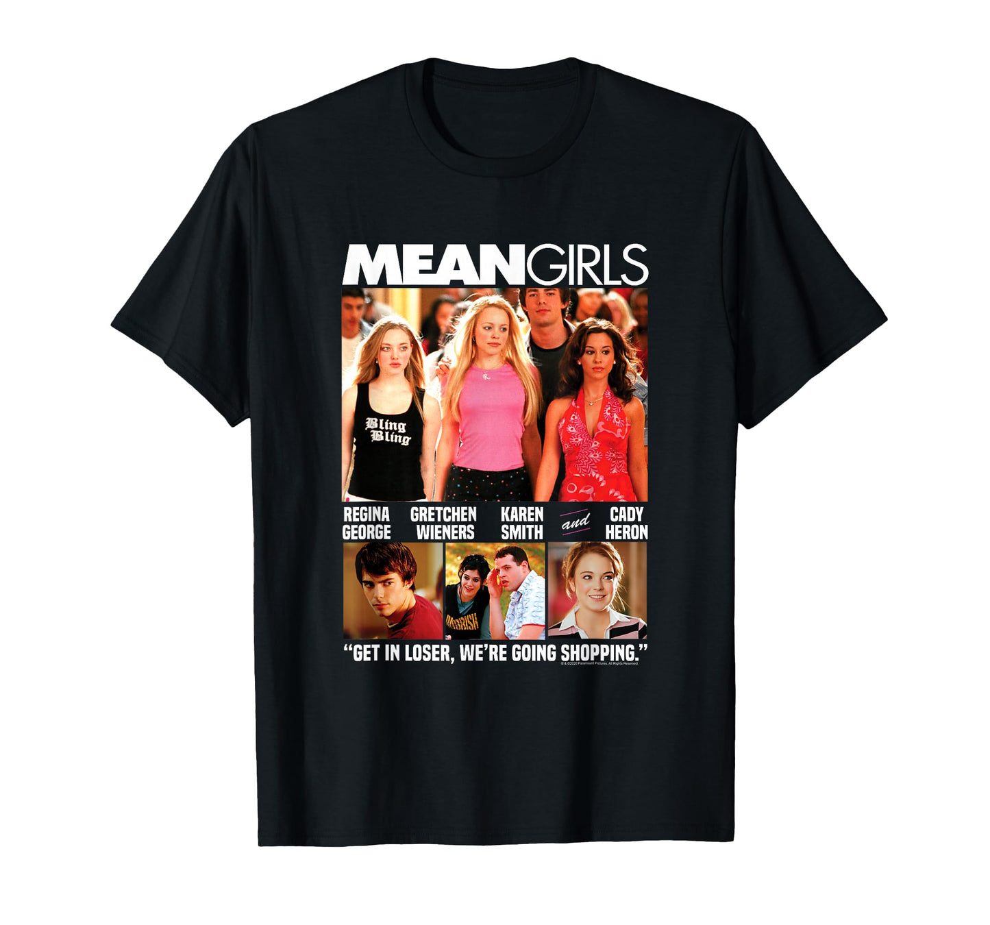 Mean Girls Movie Poster Photo Collage Y2K Movie T-Shirt
