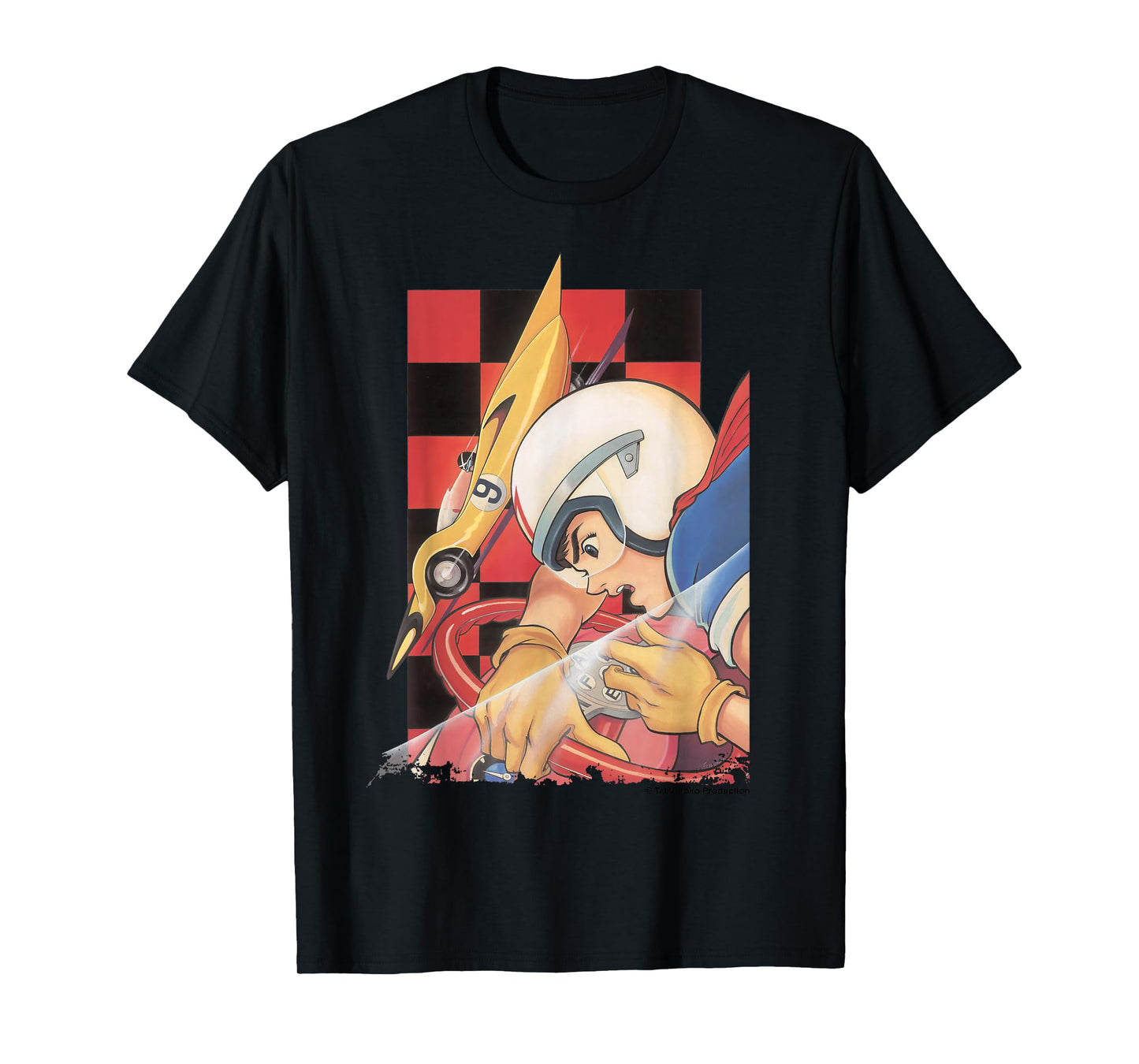 Manga Speed Racer Red Checkered T-Shirt