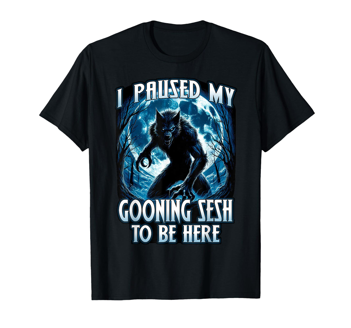 I PAUSED MY GOONING SESH TO BE HERE Funny Brainrot Meme 2025 T-Shirt