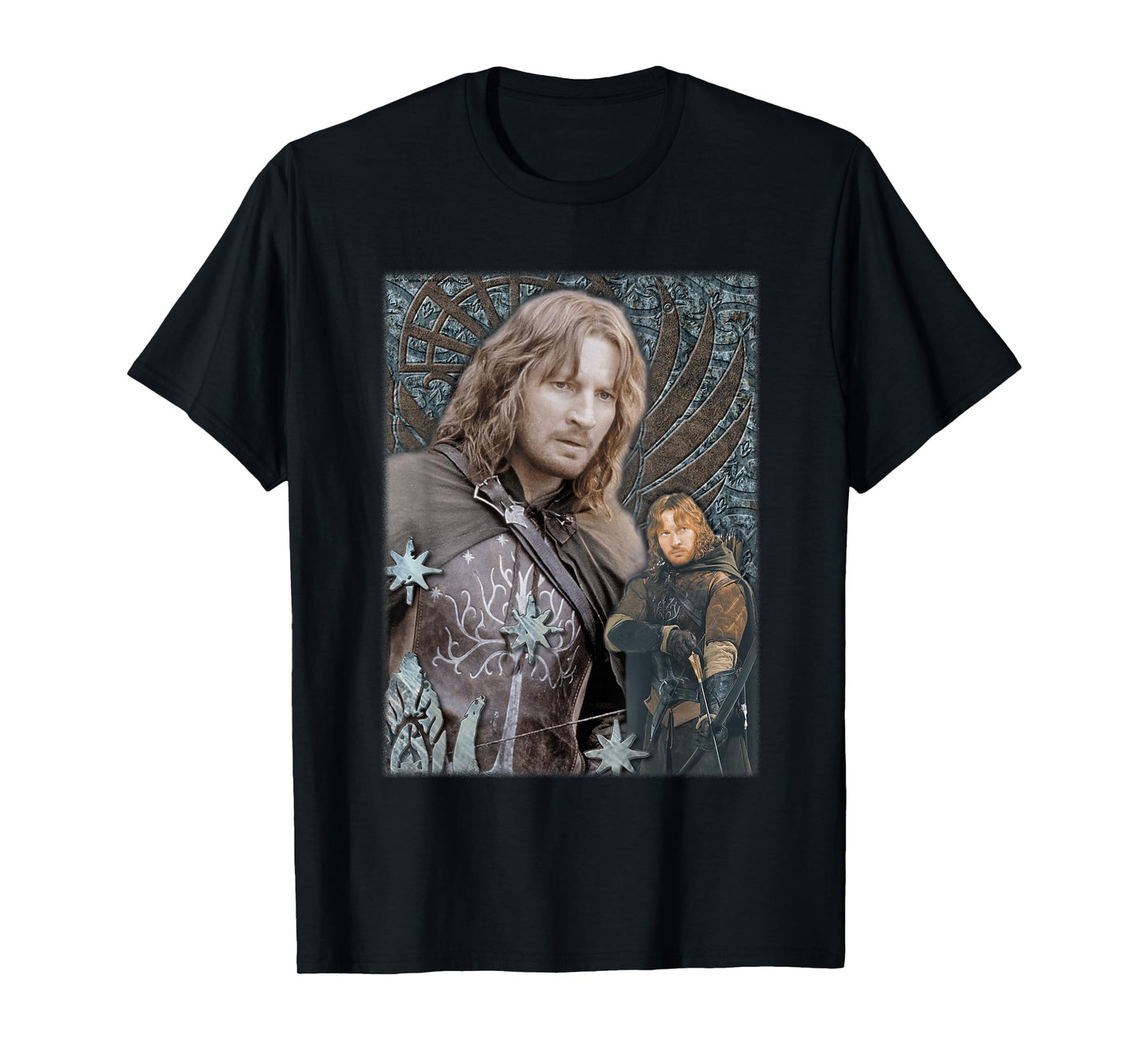 NEW LINE CINEMA Lord of the Rings Faramir Unisex-Adults T-Shirt Black Small