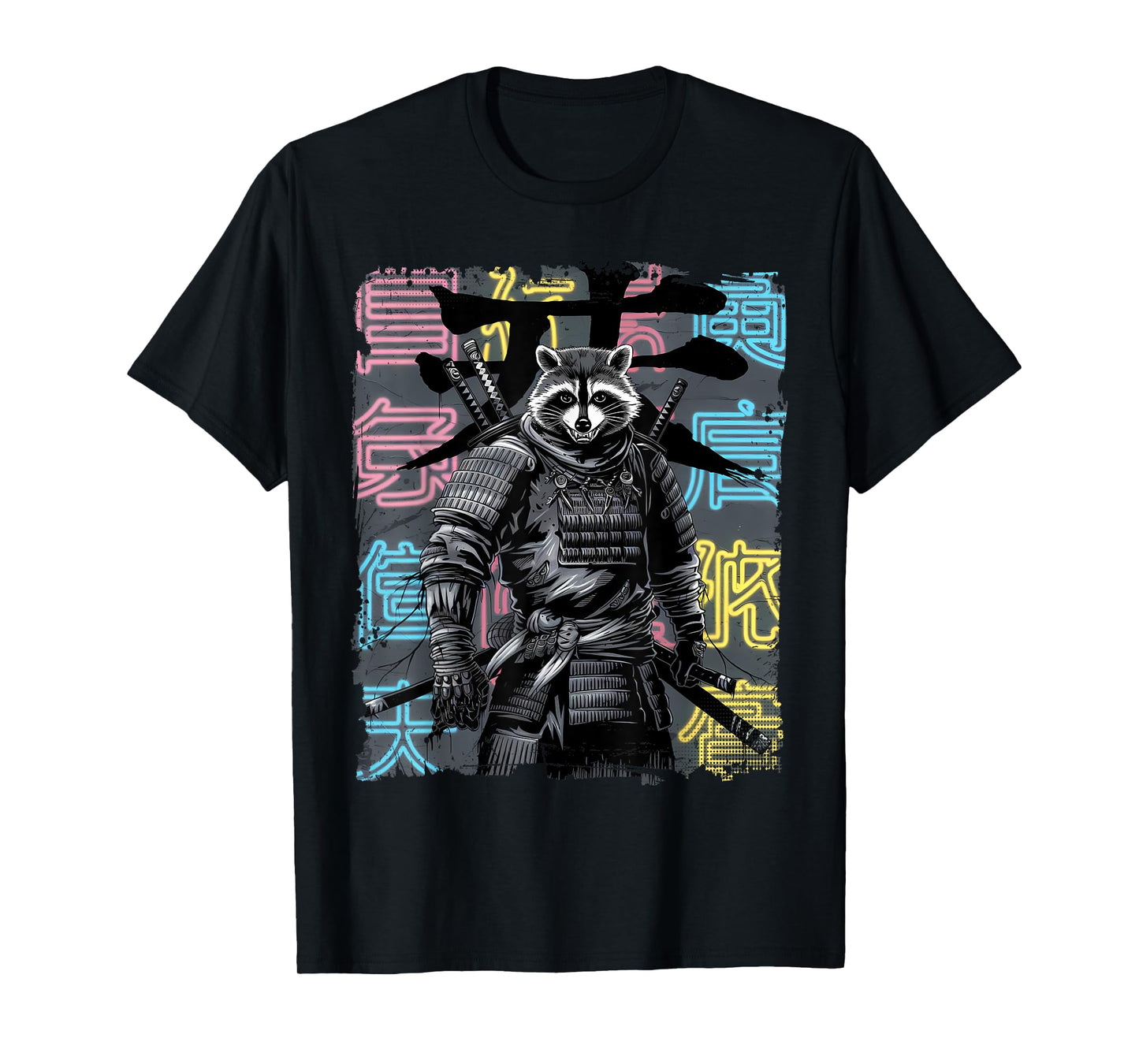 Racoon Samurai Japanese Warrior Anime Ninja T-Shirt