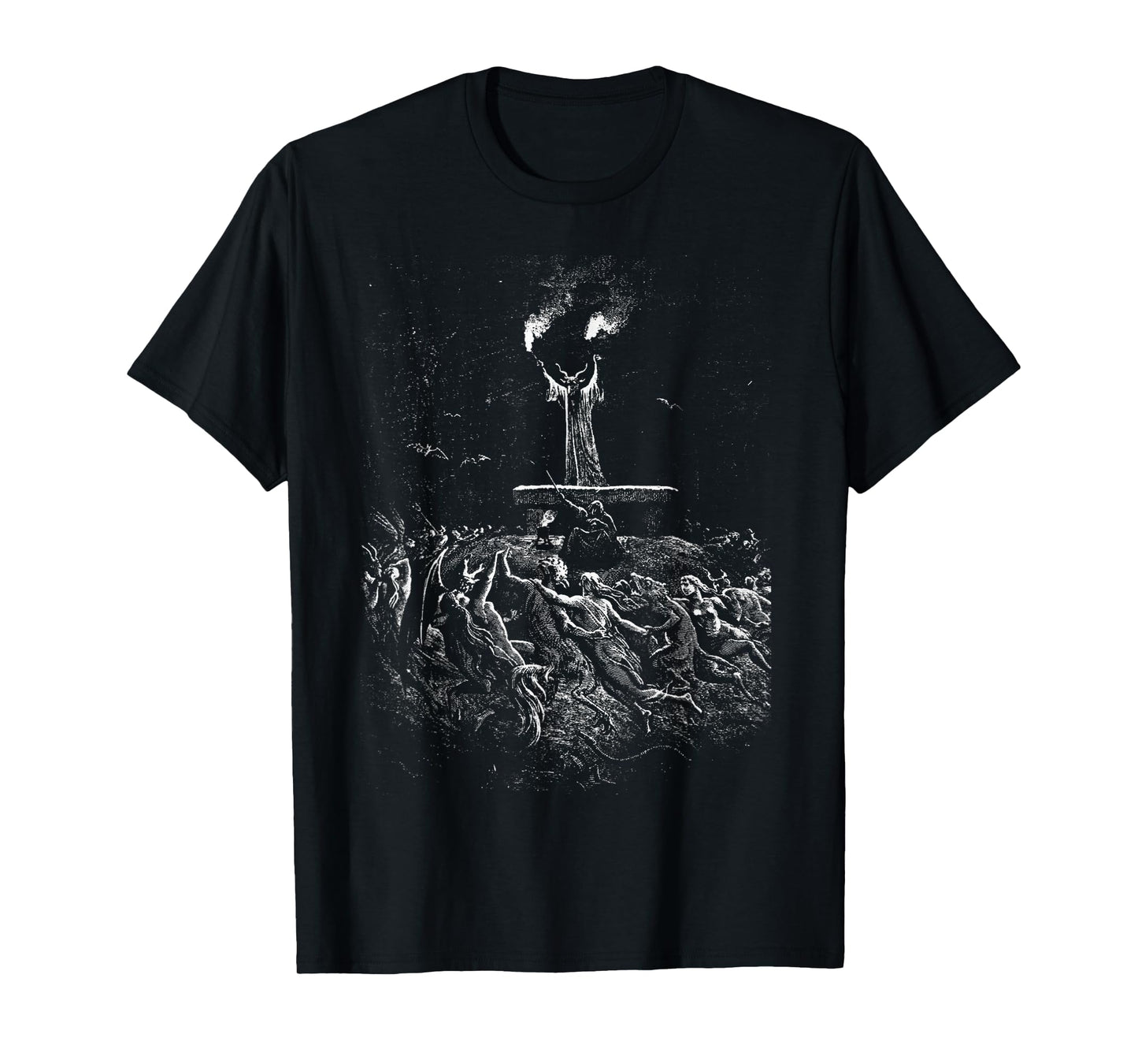 Gustave Dore Witches Dance to Sabbat Witch Dance Black Metal T-Shirt