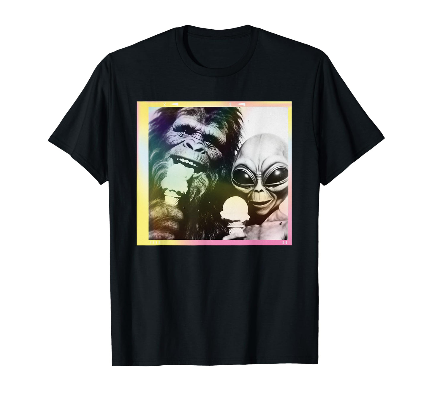 Ice Cream Funny Bigfoot Alien Sasquatch Cryptid Novelty Gift T-Shirt