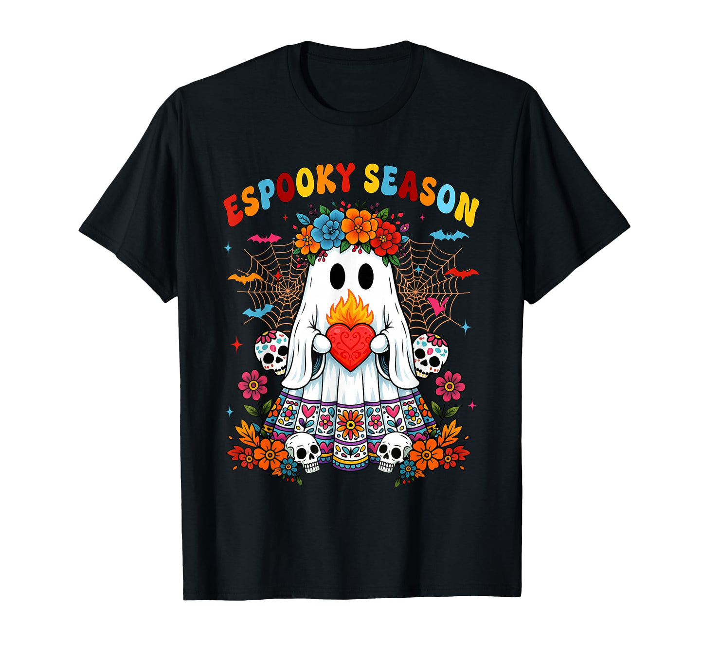 Espooky Season Day of The Dead Mexican Halloween Ghost Women T-Shirt