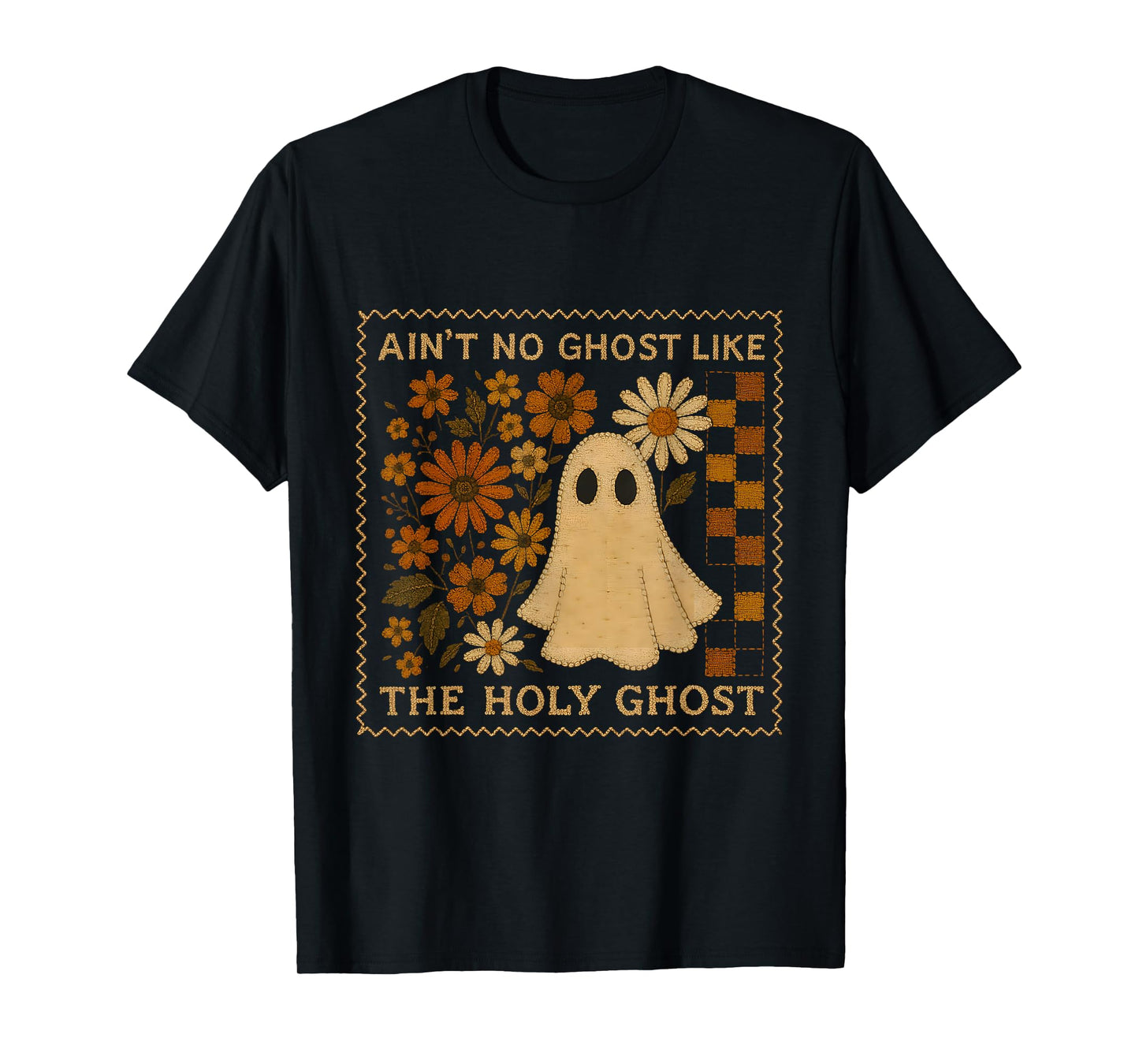 Holy Ghost Funny Fall Floral Retro Christian Faith Humor T-Shirt